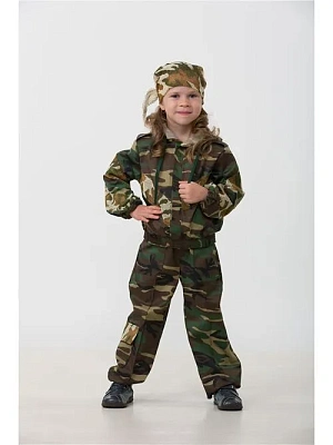 Карнавальный костюм "Спецназ" (куртка с капюшоном,брюки,бандана) р.30