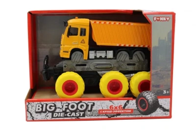 Строительная техника с краш-эффектом, кабина die-cast, фрикционная, 6*6, 1:43 Funky toys