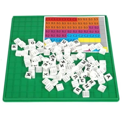 Собери слово. Синий трактор. Мега. Словодел в пластиковой коробке. Умные игры 