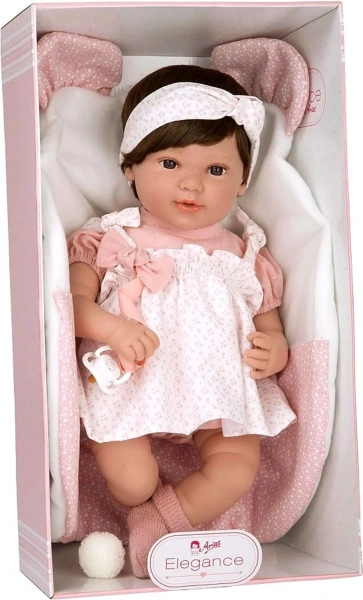 Arias ELEGANCE IRIA кукла мягкая с винил.конечностями 45 см. Смеется. В одежде, с соской 
