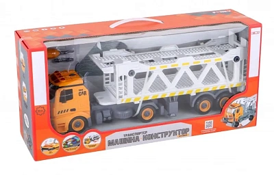 Транспортер-конструктор автовоз фрикционный свет звук 47см Funky toys 