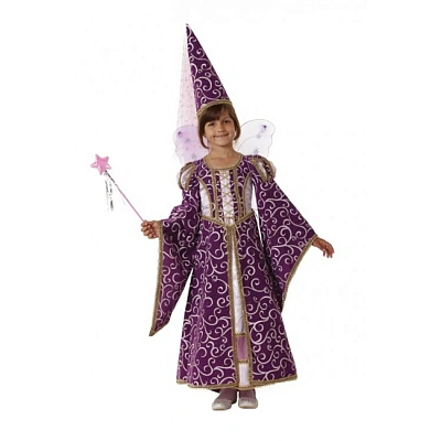 Карнавальный костюм "Фея Лиловая" (платье,колпак со шлейфом,набор феи)р.32