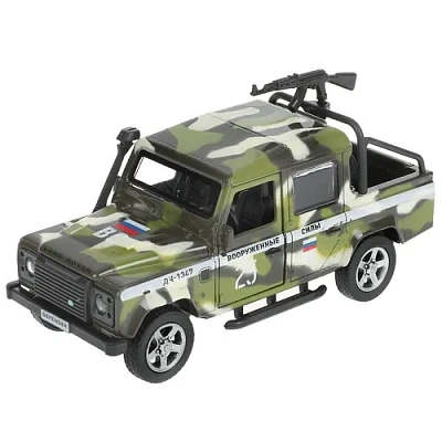 Машина металл свет-звук LAND ROVER DEFENDER PICКUP КАМУФЛЯЖ 12 см,