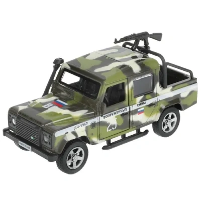 Машина металл свет-звук LAND ROVER DEFENDER PICКUP КАМУФЛЯЖ 12 см,