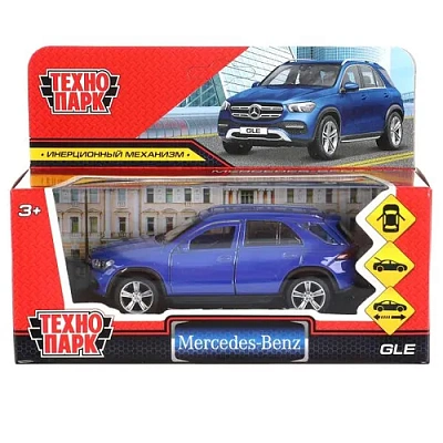 Машина металл MERCEDES-BENZ GLE 22018 12 см, двери, багаж, инер, синий, кор. Технопарк
