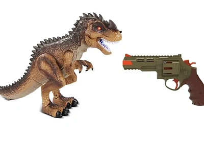 Набор игровой "Охота на динозавра" (в наборе Тираннозавр и пистолет), на ИК управлении, со световыми