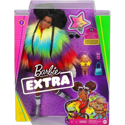 Barbie Экстра - Кукла в радужном пальто