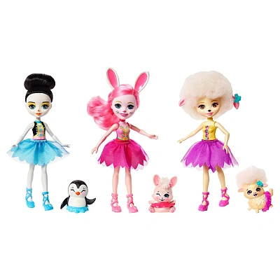 Enchantimals Набор из трехкукол "Волшебные балерины"
