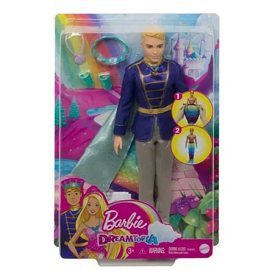 Barbie Кукла 2-в-1 Принц Русалки