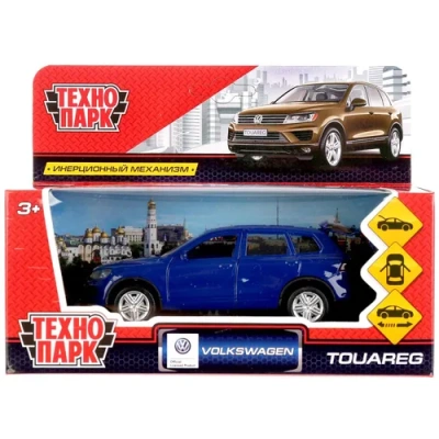 ТМ Технопарк. Машина металл «VW TOUAREG», длина 12см, открыв. двери, инерц, СИНИЙ