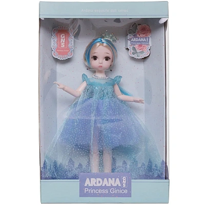 Кукла "Ardana Princess" 30 см с короной в роскошном голубом платье, в подарочной коробке