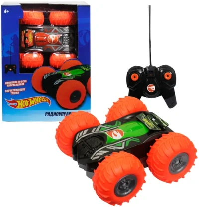 Hot Wheels трюковая машина-перевёртыш на р/у, 27MHz, вращение на 360°, на батарейках.