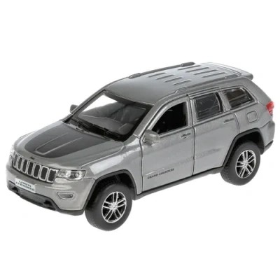 Машина металл «jeep grand cherokee» 12см, открыв. двери, инерц., серый в кор. Технопарк