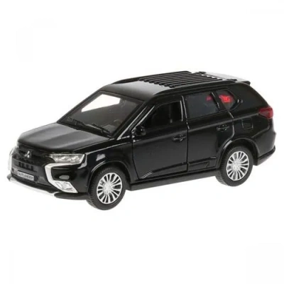 Машина металл «MITSUBISHI OUTLANDER» 12см, открыв. двери, инерц, черный в кор Технопарк