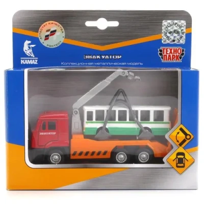 ТЕХНОПАРК Машина металл. инерц. Камаз. Эвакуатор + Автобус