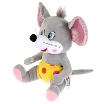 Игрушка мягкая Мышь в желтых штанишках, 18см, без чипа в пак. Мульти-пульти