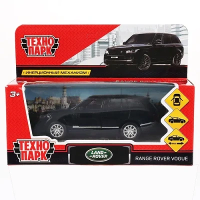 Машина металл «RANGE ROVER VOGUE» 12см, открыв. двери, инерц, ЧЕРНЫЙ, в кор. Технопарк