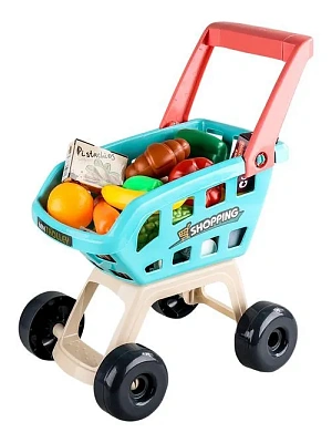 Игровой набор Jiacheng "Супермаркет с тележкой и продуктами" (79х53х34 см, сборный, 47 предм.)