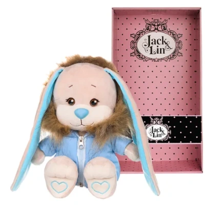 Зайчик Jack&Lin в Голубой Зимней Куртке, 25 см, в Коробке