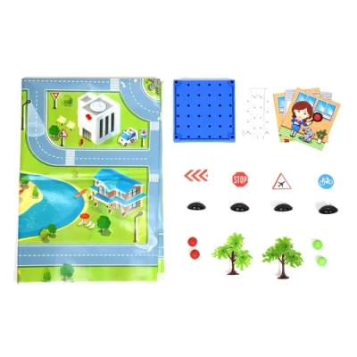 Игровой набор Серебряный путь «Паровозик с тележкой: Станция» ж/д 225 см, 