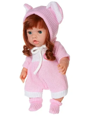 Пупс-кукла "Baby Ardana", 30см, в бело-розовом комбинезончике, в наборе с аксессуарами, в коробке