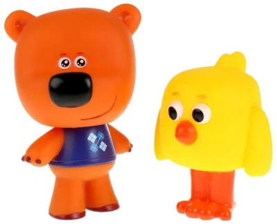 Играем Вместе Игрушки пластизоль для купания  Мимимишки (Цыпа и Кеша) в сетке 