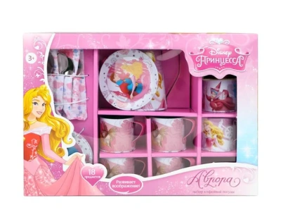 Набор кофейной посуды Disney Принцесса «Аврора»(17 предм., металлич)