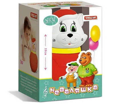 Неваляшка большая "Кот Мурлыка" (п/п пакет)
