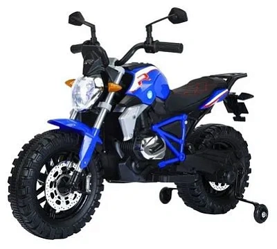 Мотоцикл на аккумуляторе (6V4AH*2) колеса пластик, скорость 5 км/ч, синий