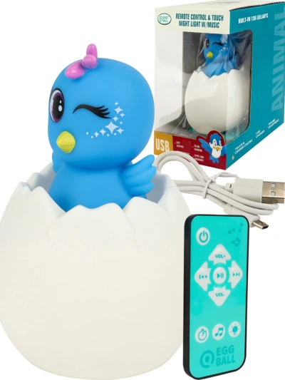 Светильник “Птичка“  (звук,свет,пульт,пластик, USB .)