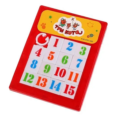 Логическая игра пятнашки Три Кота блист.14х19х1см ИГРАЕМ ВМЕСТЕ 