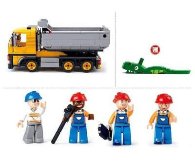 Конструктор пластмассовый Sluban «Город: Самосвал» (фигурки чел., 384 дет.) )
