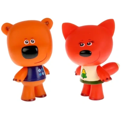 Играем Вместе Игрушки пластизоль для купания  Мимимишки (Лисичка и Кеша) в сетке 