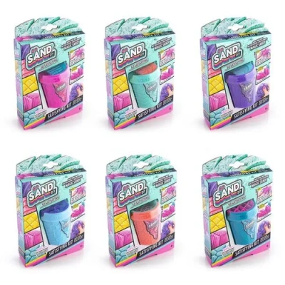 Набор для изготовления слайм-песка SO SAND DIY, 6 цветов в ассортименте