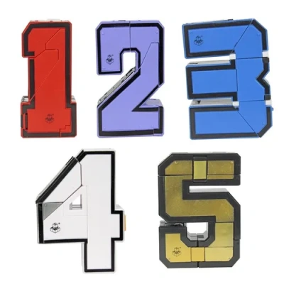 1toy Трансботы XL «Боевой расчет ВКС» (цифры от 1-5, размер 10 см, блистер, дисплей бокс 5 шт., из 5