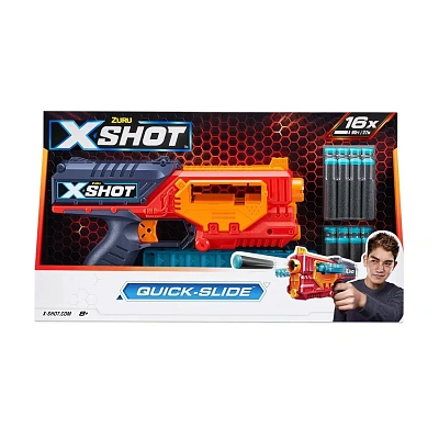 Игровой набор для стрельбы ZURU X-Shot «Ексель – Куик - Слайд», упаковка открытая коробка