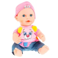 ПУПС озв “Карапуз“, Сашенька 10 песенок, закрыв. глазки, с набором аксесуаров в кор.