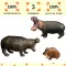 Набор фигурок животных серии “Мир диких животных“: Семья бегемотов