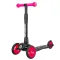 Самокат трехколесный Slider Sport, складной, с фонариком, цвет: фуксия