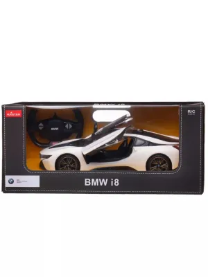 Машина р/у 1:14 BMW i8, цвет белый матовый, двери открываются в ручную