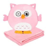 Игрушка Мягконабивная Maxitoys, Плед Розовый Совёнок, 30 см