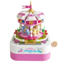 Конструктор-музыкальная шкатулка JAKI “Волшебная каруселька“ (392 дет.).