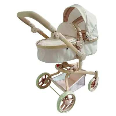 Коляска для кукол (69х42х80см, полностью бежевая)