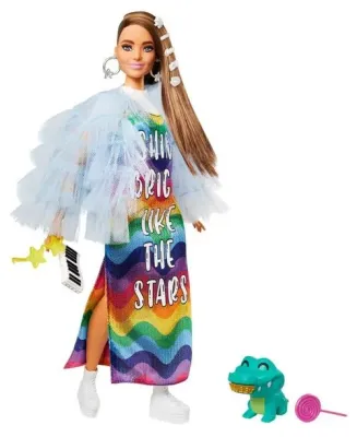 Barbie Экстра в желтом пальто