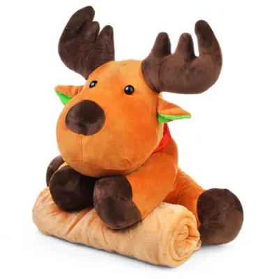 Мягкая игрушка М1218 “Олененок“ с пледом, 50 см.