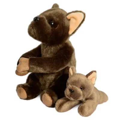 Мягкая Игрушка MAXITOYS, Французский Бульдог с Малышом, 25 см