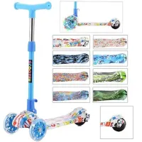 Самокат U037274Y 3-х колесный, цвет микс, светящиеся колёса, PVC