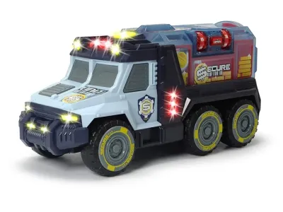 Инкасаторский грузовик со съемным сейфом 30 см свет звук Dickie Toys 3756005