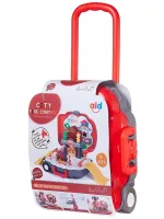 Чемоданчик-парковка “Пожарная станция“, со световыми и звуковыми эффектами