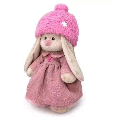 BUDI BASA Зайка Ми в платье и меховой шапке (малый) 25см